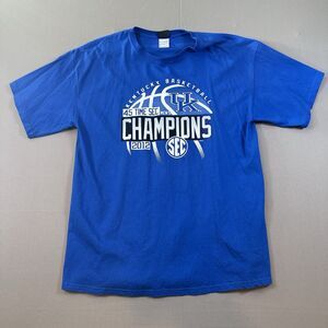 Kentucky Wildcats Blue 2012 SEC Basketball 45 Time Champions Men’s T-shirt XL